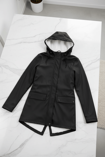 Ashford | Meera – Women’s Waterproof Fleece - Lined Hooded Trench Coat with Tailored Fit - Ashford London Clothing