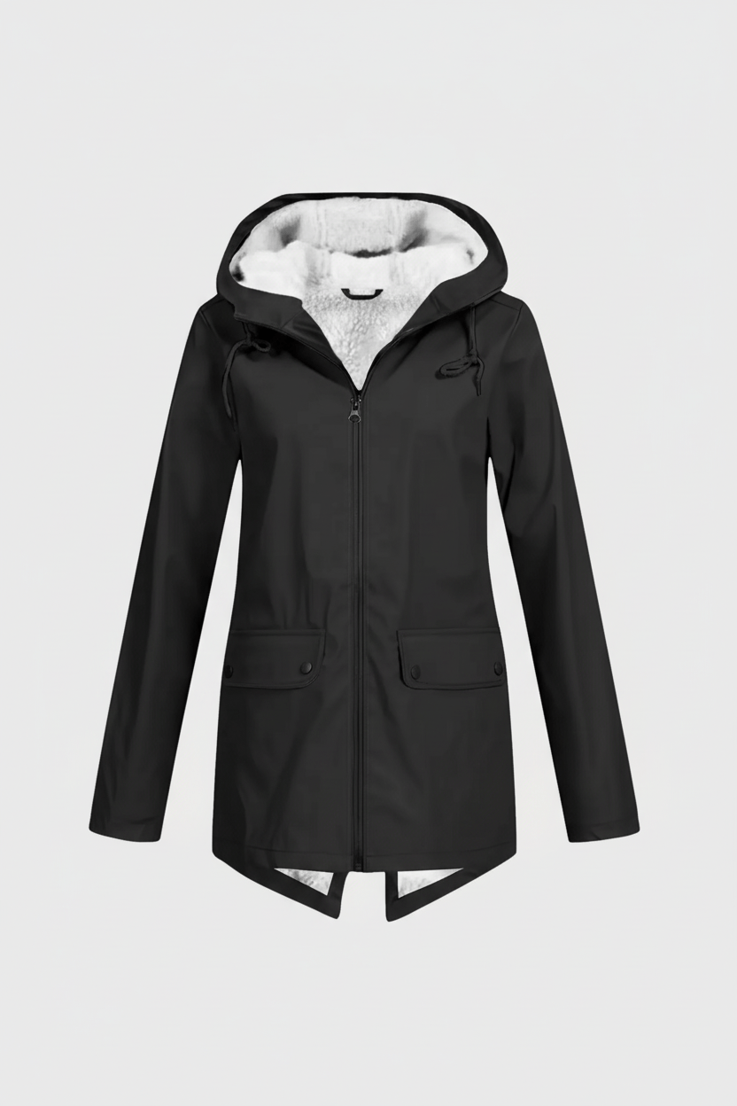 Ashford | Meera – Women’s Waterproof Fleece - Lined Hooded Trench Coat with Tailored Fit - Ashford London Clothing