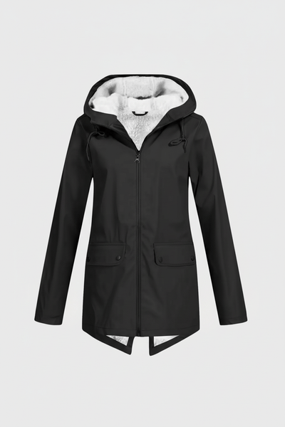 Ashford | Meera – Women’s Waterproof Fleece - Lined Hooded Trench Coat with Tailored Fit - Ashford London Clothing