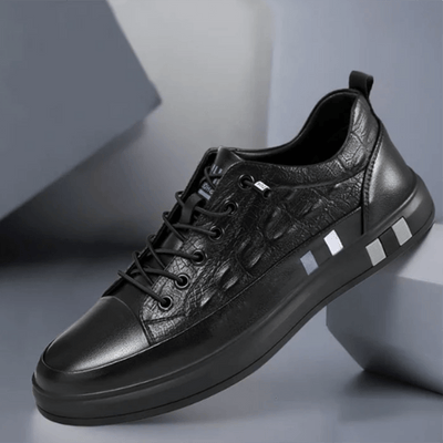 Ashford | Men’s Sneakers – Quilted Leather Low - Top Lace - Up – Cushioned Sole - Ashford London Clothing