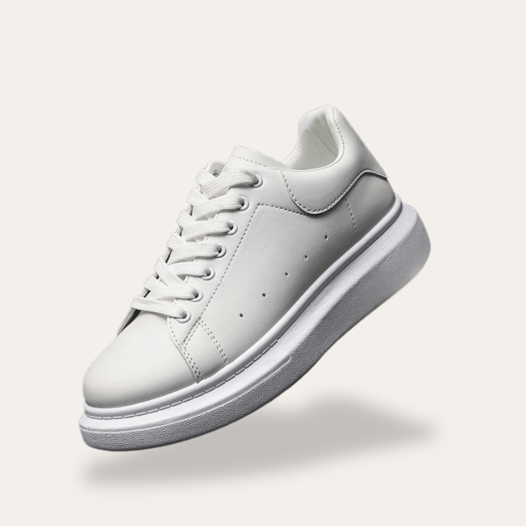 Ashford | Men’s Sneakers – Smooth Leather Low Top Lace - Up – Breathable Perforated Panels - Ashford London Clothing