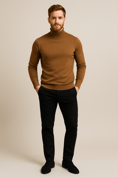Ashford | Merrin – Men’s Slim Fit Turtleneck Sweater in Soft Knit - Ashford London Clothing