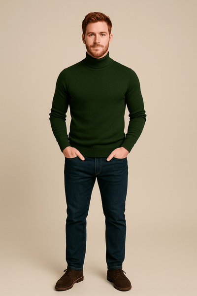Ashford | Merrin – Men’s Slim Fit Turtleneck Sweater in Soft Knit - Ashford London Clothing