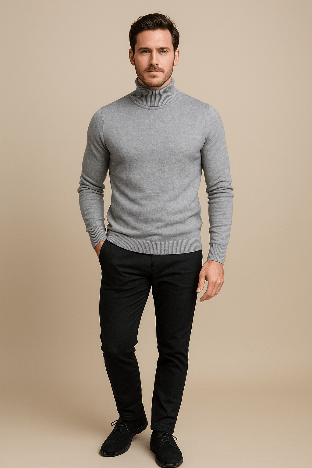 Ashford | Merrin – Men’s Slim Fit Turtleneck Sweater in Soft Knit - Ashford London Clothing
