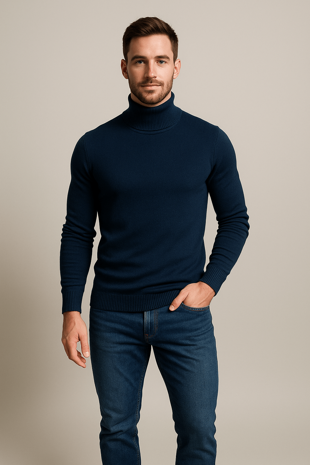 Ashford | Merrin – Men’s Slim Fit Turtleneck Sweater in Soft Knit - Ashford London Clothing