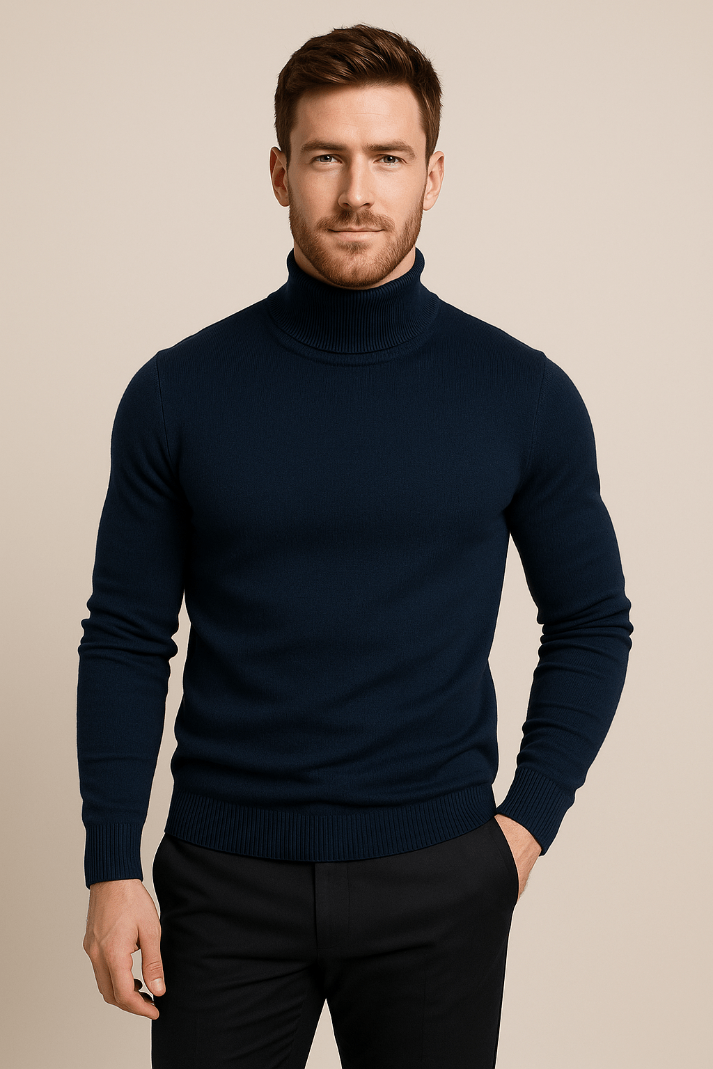Ashford | Merrin – Men’s Slim Fit Turtleneck Sweater in Soft Knit - Ashford London Clothing