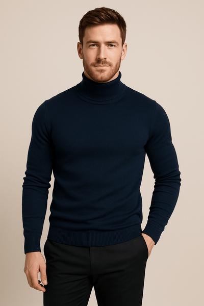 Ashford | Merrin – Men’s Slim Fit Turtleneck Sweater in Soft Knit - Ashford London Clothing