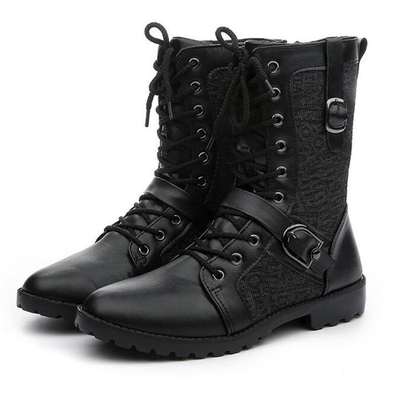 Ashford | Mikkel – Men’s Black Lace - Up Boots with Buckle Detail & Year - Round Durability - Ashford London Clothing