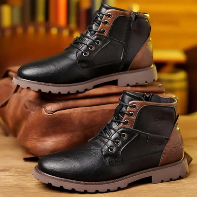 Ashford | Mikkel – Men’s PU Leather Zipper Dress Boots with Cushioned Insole - Ashford London Clothing