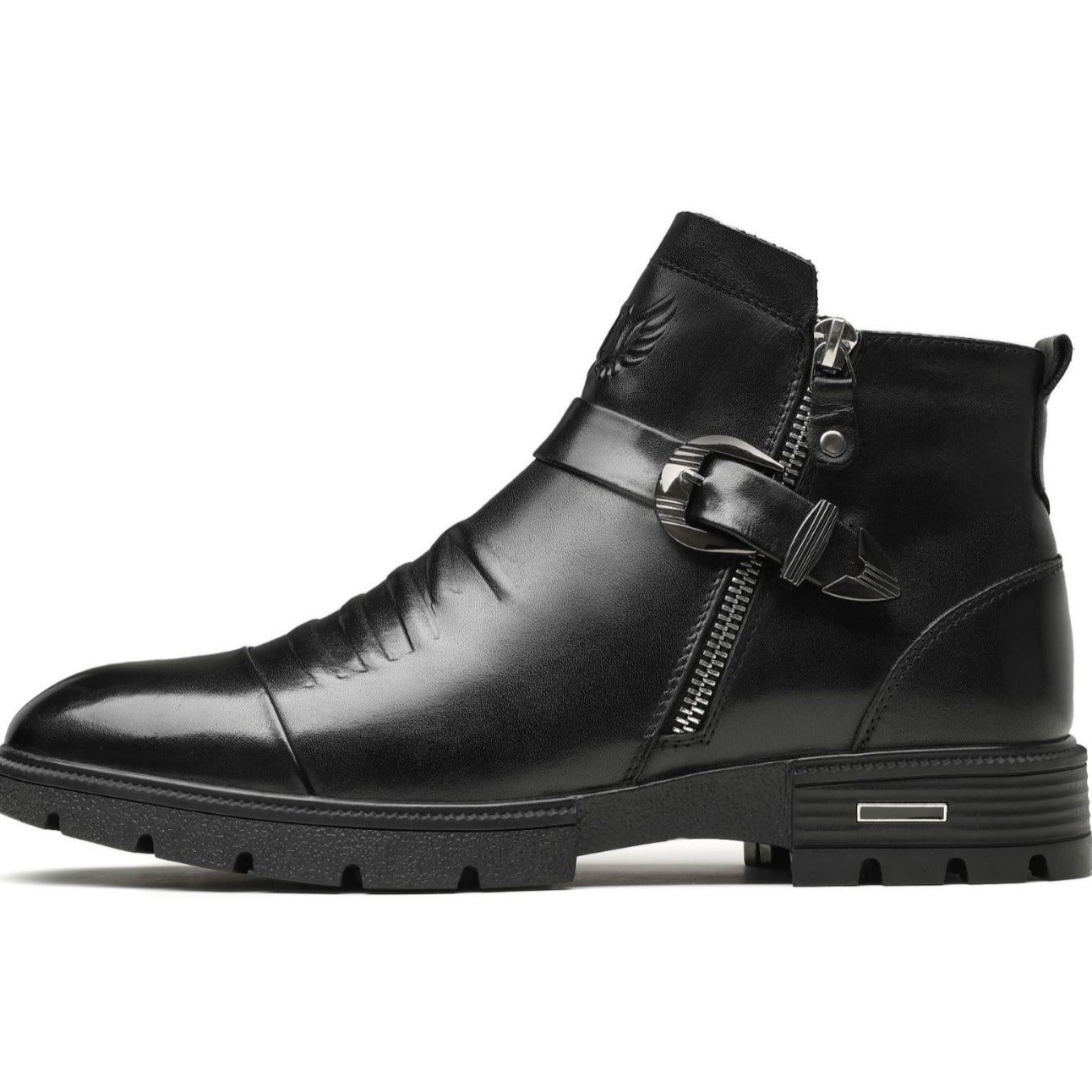 Ashford | Mikkel – Men’s Slip - On PU Leather Boots with Cushioned Insole and Classic Mid - Cut - Ashford London Clothing