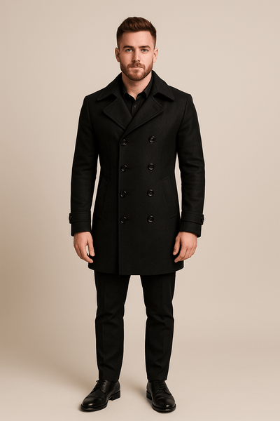 Ashford | Mikkel – Men’s Wool Blend Double - Breasted Jacket with Tailored Fit - Ashford London Clothing