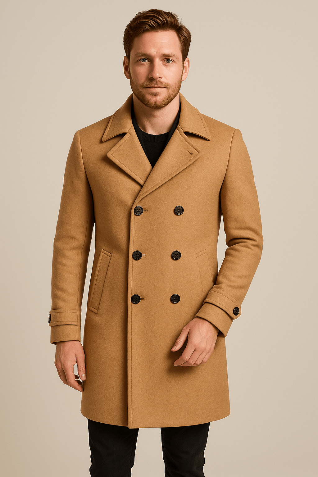 Ashford | Mikkel – Men’s Wool Blend Double - Breasted Jacket with Tailored Fit - Ashford London Clothing