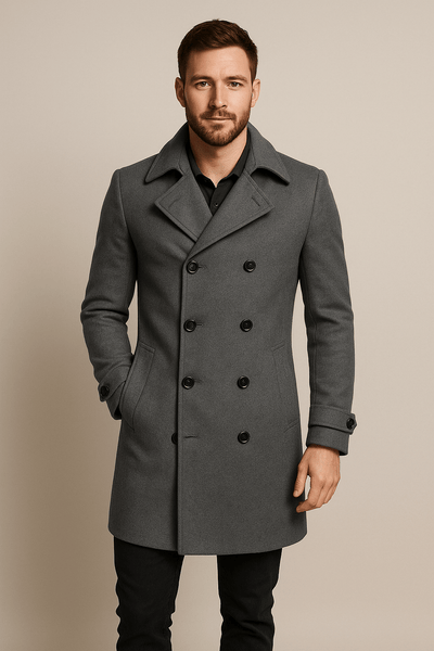 Ashford | Mikkel – Men’s Wool Blend Double - Breasted Jacket with Tailored Fit - Ashford London Clothing