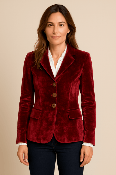 Ashford | Miranda – Women’s Retro Lapel Blazer – Slim Fit – With Pockets - Ashford London Clothing