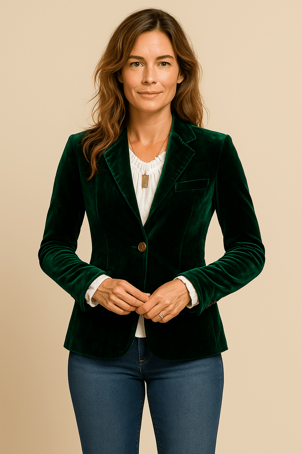 Ashford | Miranda – Women’s Retro Lapel Blazer – Slim Fit – With Pockets - Ashford London Clothing