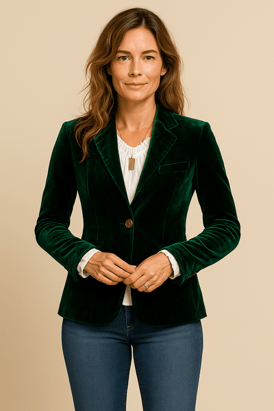 Ashford | Miranda – Women’s Retro Lapel Blazer – Slim Fit – With Pockets - Ashford London Clothing