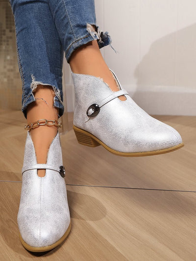 Ashford | Mireya – Women’s Suede - Look Ankle Boots with Buckle Strap & Pointed Toe - Ashford London Clothing