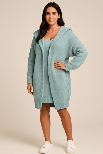 Ashford | Miriam Oversized Hooded Cardigan – Soft Knit, Cosy Fit, Casual Style - Ashford London Clothing