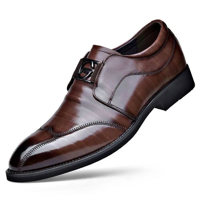 Ashford | Nathan Leather Slip - On Dress Shoes – Pointed Toe – Formal Finish - Ashford London Clothing