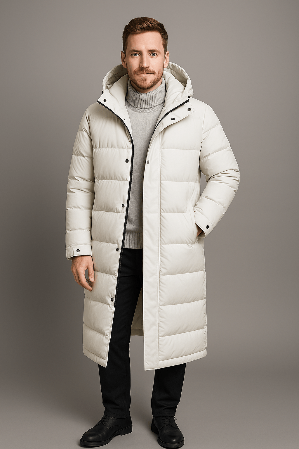 Ashford | Noah – Men’s Heavy Insulated Hooded Trench Coat with Relaxed Fit - Ashford London Clothing