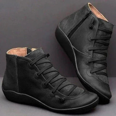 Ashford | Noelle – Women’s Lace - Up Leather Ankle Boots with Contrast Panels - Ashford London Clothing