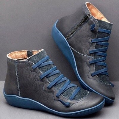 Ashford | Noelle – Women’s Lace - Up Leather Ankle Boots with Contrast Panels - Ashford London Clothing