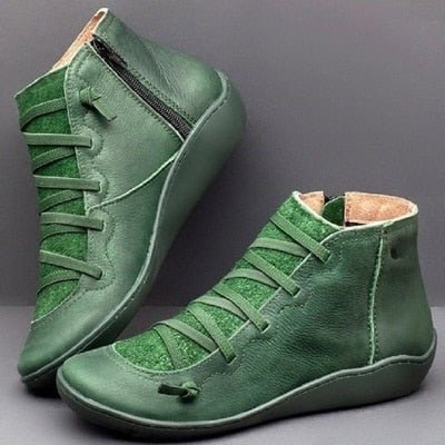 Ashford | Noelle – Women’s Lace - Up Leather Ankle Boots with Contrast Panels - Ashford London Clothing