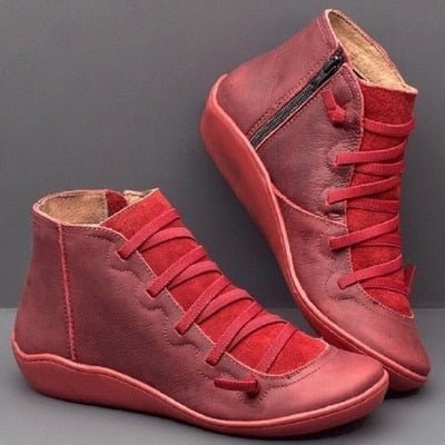 Ashford | Noelle – Women’s Lace - Up Leather Ankle Boots with Contrast Panels - Ashford London Clothing