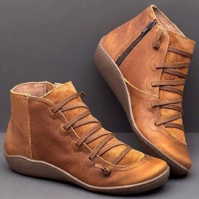 Ashford | Noelle – Women’s Lace - Up Leather Ankle Boots with Contrast Panels - Ashford London Clothing