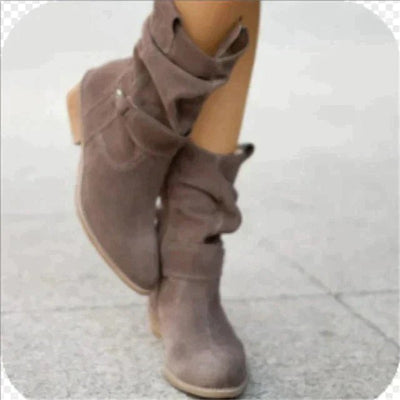 Ashford | Noelle – Women’s Low Heeled Faux Leather Ankle Boots with Side Zip - Ashford London Clothing