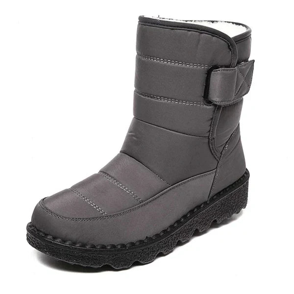 Ashford | Nora – Women’s Winter Snow Boots with Hook & Loop – Canvas Upper - Ashford London Clothing