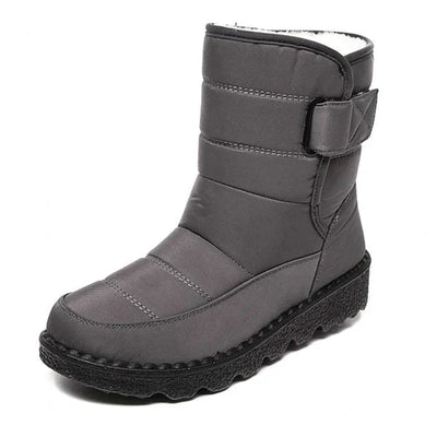 Ashford | Nora – Women’s Winter Snow Boots with Hook & Loop – Canvas Upper - Ashford London Clothing