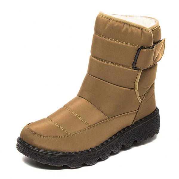 Ashford | Nora – Women’s Winter Snow Boots with Hook & Loop – Canvas Upper - Ashford London Clothing