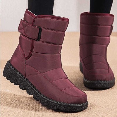 Ashford | Nora – Women’s Winter Snow Boots with Hook & Loop – Canvas Upper - Ashford London Clothing