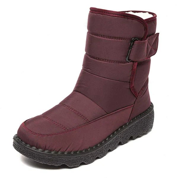 Ashford | Nora – Women’s Winter Snow Boots with Hook & Loop – Canvas Upper - Ashford London Clothing