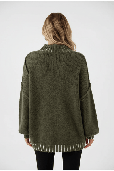 Ashford | Noura – Women’s Oversized Knit Sweatshirt with Balloon Sleeves - Ashford London Clothing