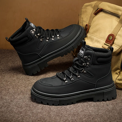 Ashford | Oisín – High - Top Casual Trainers with Structured Grip - Ashford London Clothing