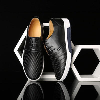 Ashford | Oliver Classic Round - Toe PU Leather Shoes – Durable Sole – All - Season - Ashford London Clothing