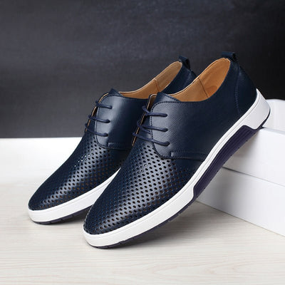 Ashford | Oliver Classic Round - Toe PU Leather Shoes – Durable Sole – All - Season - Ashford London Clothing