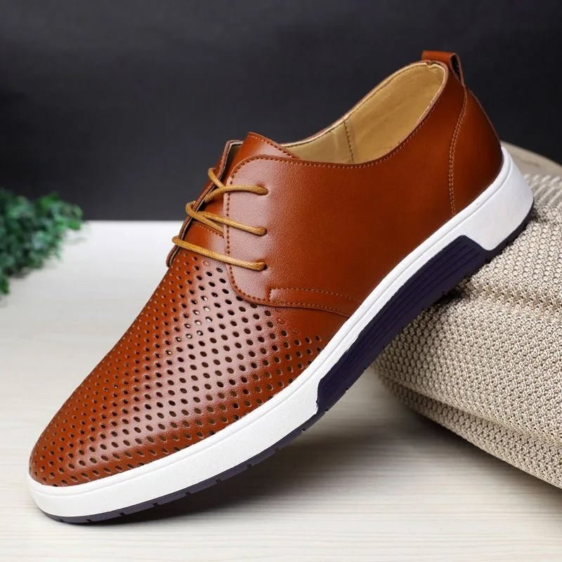 Ashford | Oliver Classic Round - Toe PU Leather Shoes – Durable Sole – All - Season - Ashford London Clothing