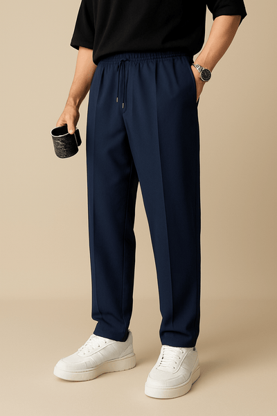 Ashford | Pleated Chino Trousers with Tailored Comfort Waist - Ashford London Clothing
