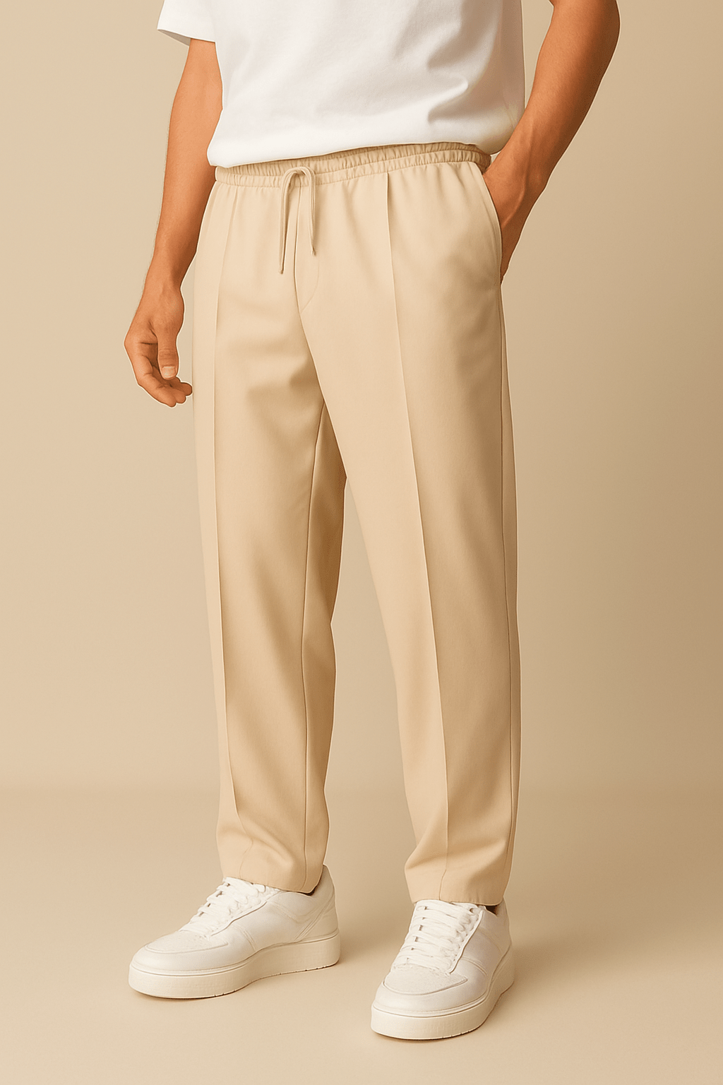 Ashford | Pleated Chino Trousers with Tailored Comfort Waist - Ashford London Clothing