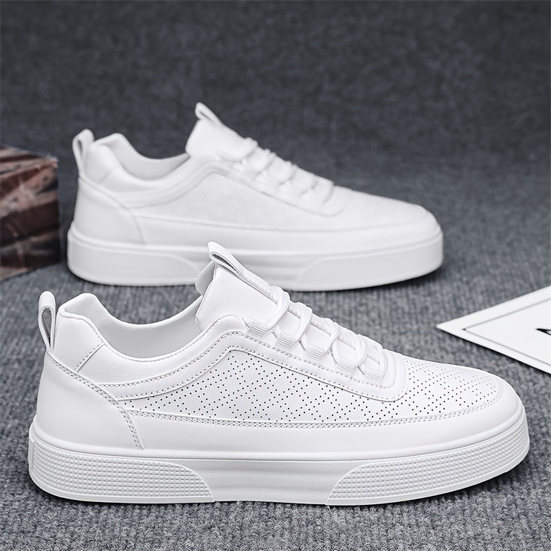 ASHFORD | Porter Men’s leather sneakers with breathable perforated design - Ashford London Clothing