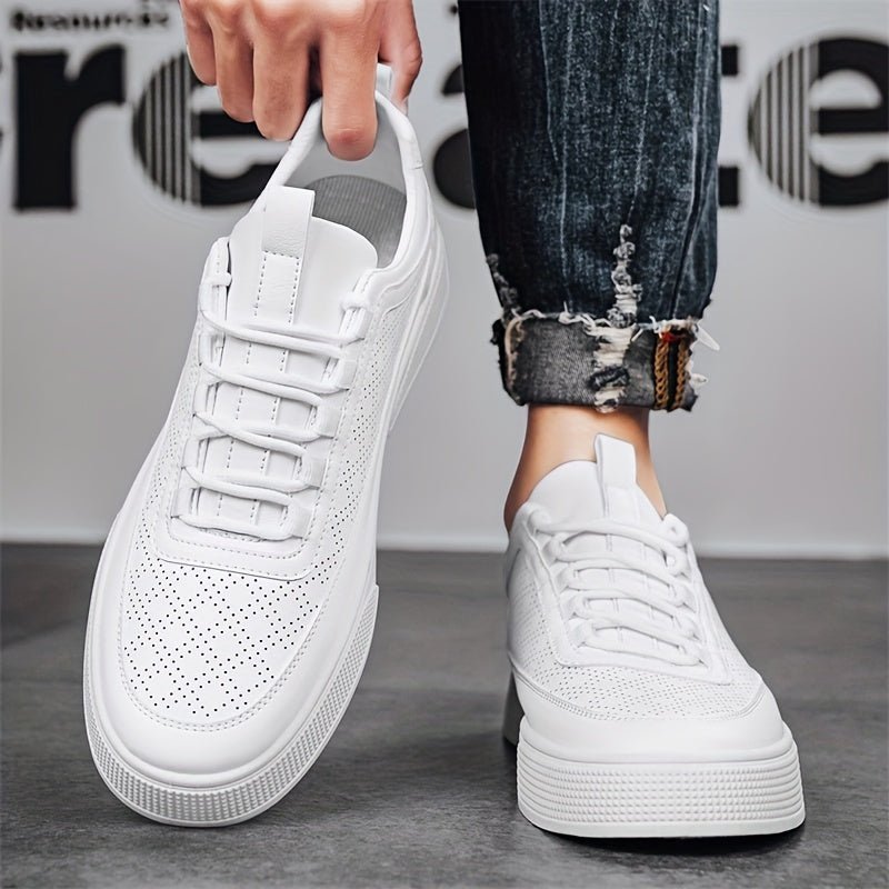 ASHFORD | Porter Men’s leather sneakers with breathable perforated design - Ashford London Clothing