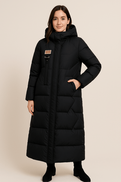 Ashford | Rhona – Women’s Quilted Oversized Trench Coat with Hood & High Collar - Ashford London Clothing