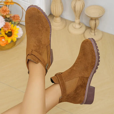 Ashford | Roby – Women’s Outdoor Boots with Belt Buckle – PU Leather - Ashford London Clothing