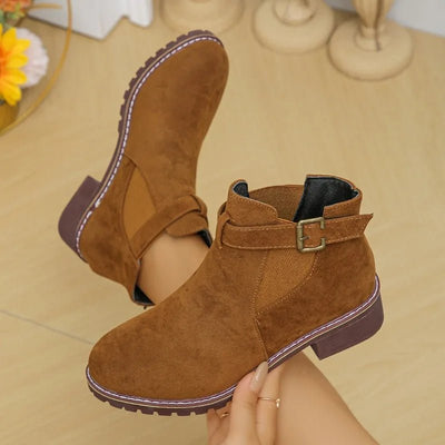 Ashford | Roby – Women’s Outdoor Boots with Belt Buckle – PU Leather - Ashford London Clothing