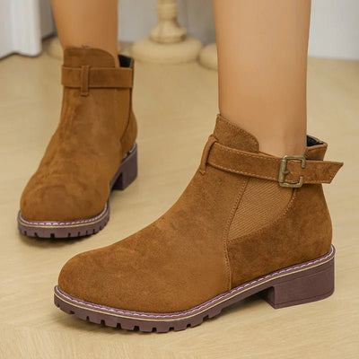 Ashford | Roby – Women’s Outdoor Boots with Belt Buckle – PU Leather - Ashford London Clothing