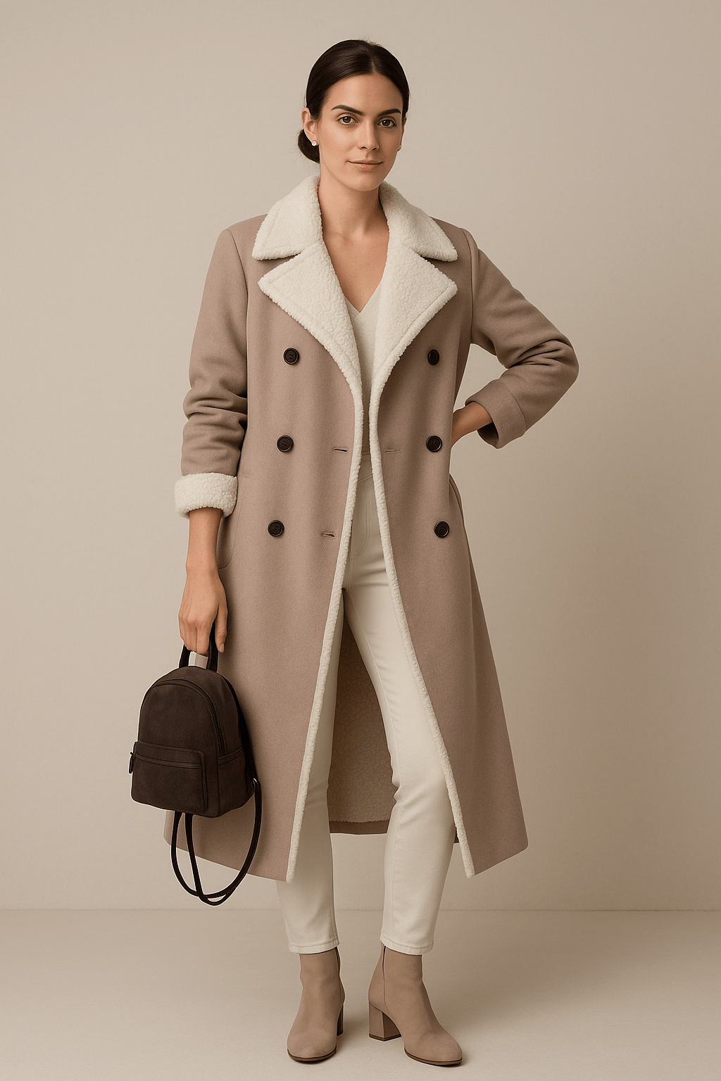 Ashford | Sienna – Women’s Oversized Belted Coat with Shearling Lining - Ashford London Clothing
