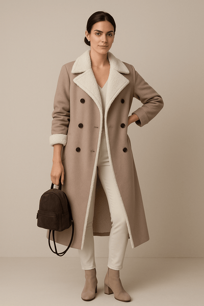 Ashford | Sienna – Women’s Oversized Belted Coat with Shearling Lining - Ashford London Clothing